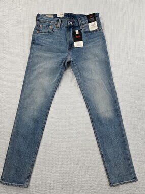 Levi's Premium 512 Slim Taper Men's 30x32 Selvedge Blue Denim Jeans Stretch NEW